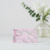Carte De Visite Une mer de chrysanthèmes roses #2 (Debout devant)
