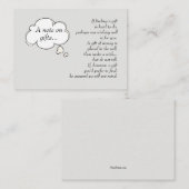 Carte De Visite Une Note De Nous Insérer (Devant / Derrière)