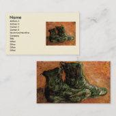 Carte De Visite Une paire de chaussures de Vincent van Gogh (Devant / Derrière)