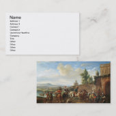 Carte De Visite Une partie de chasse par une maison de campagne (Devant / Derrière)