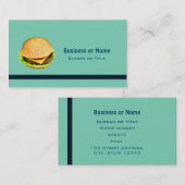 Carte De Visite Une photo de gros cheeseburger juteux (Devant / Derrière)