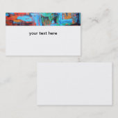 Carte De Visite Une Promenade Dans La Frontière Abstraite Peinte À (Devant / Derrière)