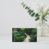 Carte De Visite Une route au milieu de la forêt sauvage (Debout devant)