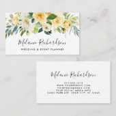 Carte De Visite Une végétation florale jaune moderne et élégante (Devant / Derrière)