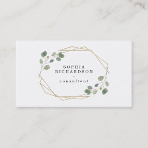 Carte De Visite Une végétation simple d'eucalyptus Géométriq