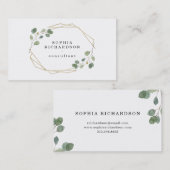 Carte De Visite Une végétation simple d'eucalyptus | Géométrique O (Devant / Derrière)