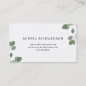 Carte De Visite Une végétation simple d'eucalyptus | Géométrique O (Dos)