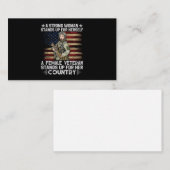 Carte De Visite une vétéran défend son pays (Devant / Derrière)