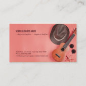 Carte De Visite Une vision élevée de l'ukulele;Lunettes de soleil (Dos)