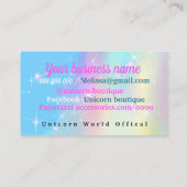 Carte de visite Unicorn (Dos)