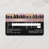 Carte De Visite Unicorn Black Metallic Parties scintillant Drift C (Dos)
