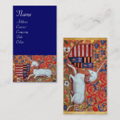 Carte De Visite UNICORN, bleu (Devant / Derrière)