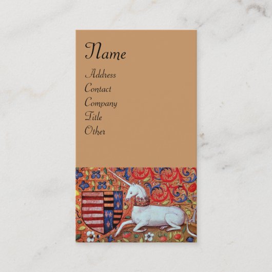 Carte De Visite UNICORN, brun (Devant)