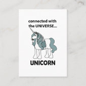 Carte De Visite Unicorn Connecté Avec L'Unicorne Universe (Devant)