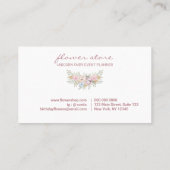 Carte De Visite Unicorn Fleurs Magie (Dos)