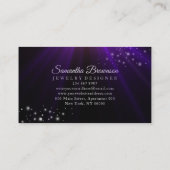 Carte De Visite Unicorn gemmes diamants bijoux violet (Dos)
