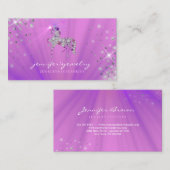 Carte De Visite Unicorn gems diamants bijoux Horse (Devant / Derrière)