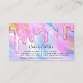 Carte De Visite Unicorn Holographique Épais Parties scintillant  o (Dos)