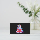 Carte De Visite Unicorn lit ici journal carnet (Debout devant)