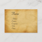 Carte De Visite UNICORN / Parchemin Brown antique (Devant)