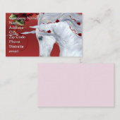 Carte De Visite Unicorn Rose (Devant / Derrière)