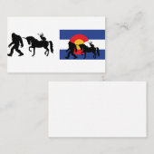 Carte De Visite Unicorne, Bigfoot et Jackalope (Devant / Derrière)