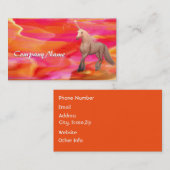 Carte De Visite Unicorne dans le désert peint (Devant / Derrière)