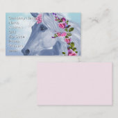 Carte De Visite Unicorne et Rose (Devant / Derrière)