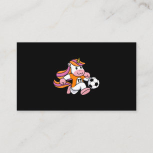 Carte De Visite Unicorne jouant Football Joueur de balle Apparel Q