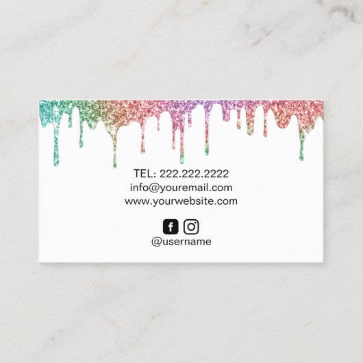 Carte De Visite Unicorne moderne Parties scintillant Drivers Paste (Dos)