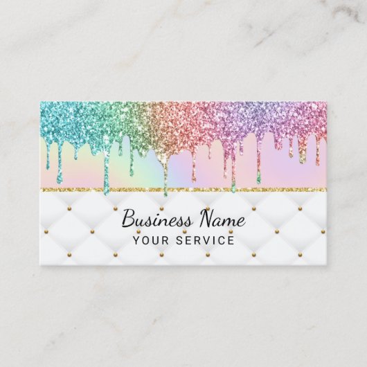 Carte De Visite Unicorne moderne Parties scintillant Drivers Paste (Devant)