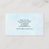 Carte De Visite Unicorne rose mignonne avec ailes (Dos)