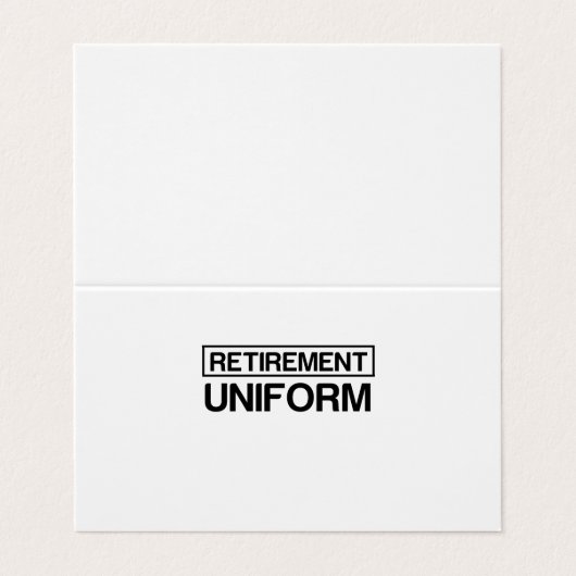 CARTE DE VISITE UNIFORME DE RETRAITE (Extérieur déplié)