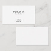 Carte de visite unilatéral simple - conception (Devant / Derrière)