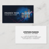 Carte De Visite Union de crédit | Logo Fin Tech (Devant / Derrière)