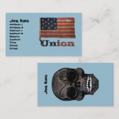 Carte De Visite Union Drapeau vapeur crâne (Devant / Derrière)