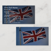 Carte De Visite Union Jack, Angleterre (Devant / Derrière)
