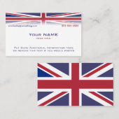 Carte De Visite Union Jack version 2 (Devant / Derrière)