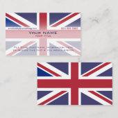 Carte De Visite Union Jack version 3 (Devant / Derrière)