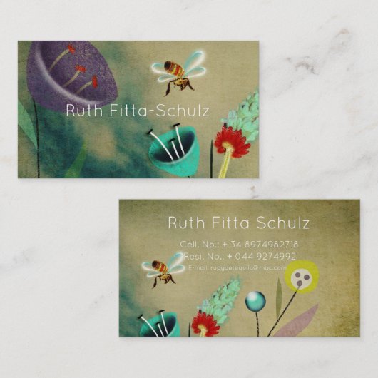 Carte de visite unique (Devant / Derrière)