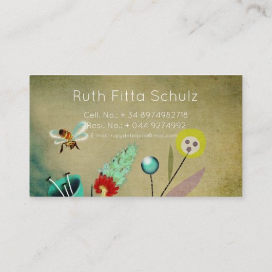 Carte de visite unique (Dos)