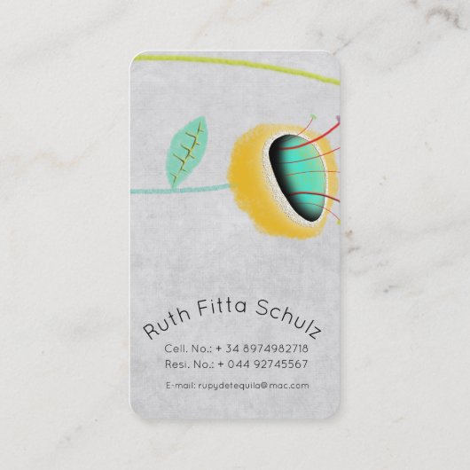 Carte de visite unique (Dos)