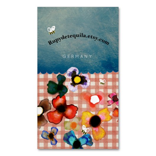 Carte de visite unique (devant Vertical)