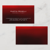 Carte De Visite Unique art rouge contemporain tendance (Devant / Derrière)