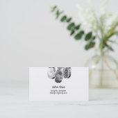 Carte de visite unique avec des empreintes (Debout devant)