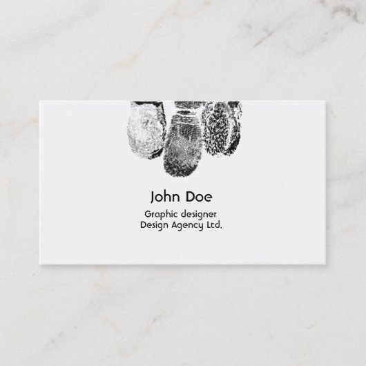 Carte de visite unique avec des empreintes (Devant)