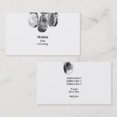 Carte de visite unique avec des empreintes (Devant / Derrière)