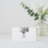 Carte de visite unique avec des empreintes (Debout devant)