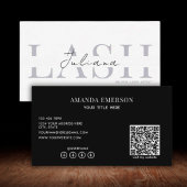 Carte De Visite Unique Black And White Qr code
