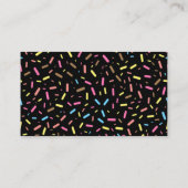 Carte De Visite Unique Black Sprinkles Cerise Ice Cone (Dos)